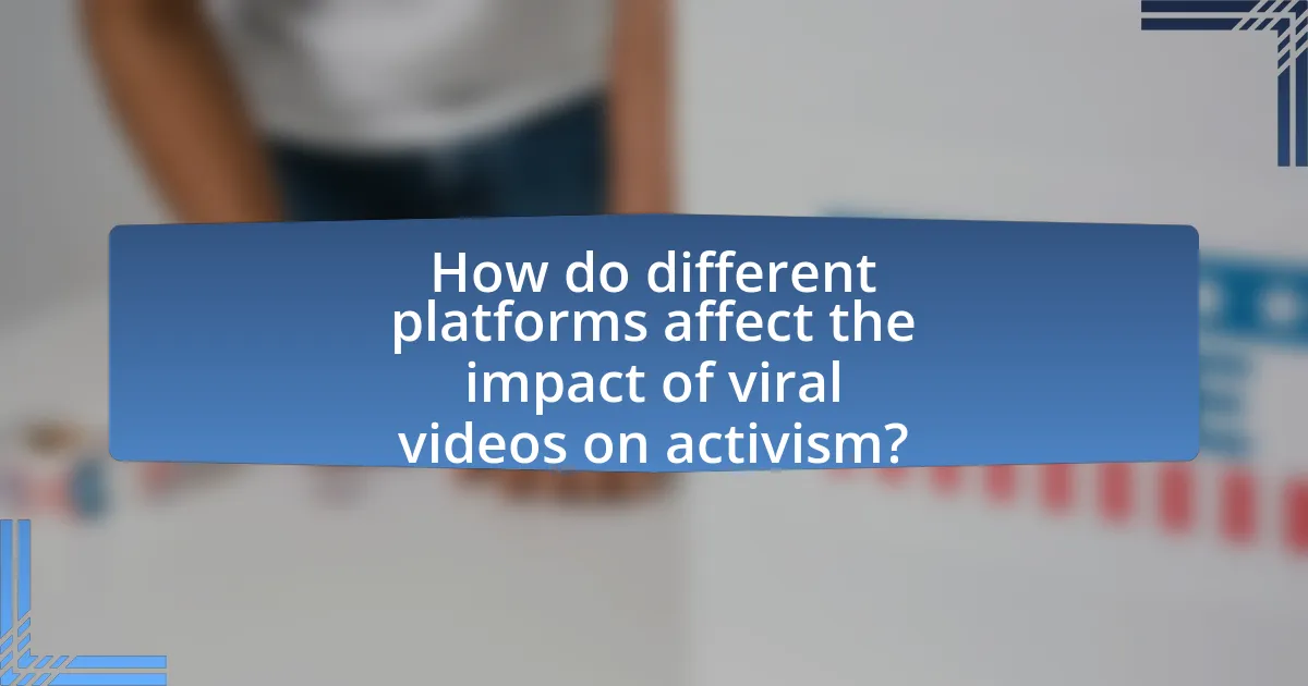 How do different platforms affect the impact of viral videos on activism?