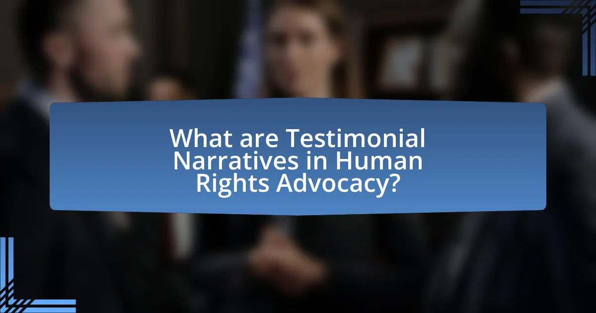 What are Testimonial Narratives in Human Rights Advocacy?
