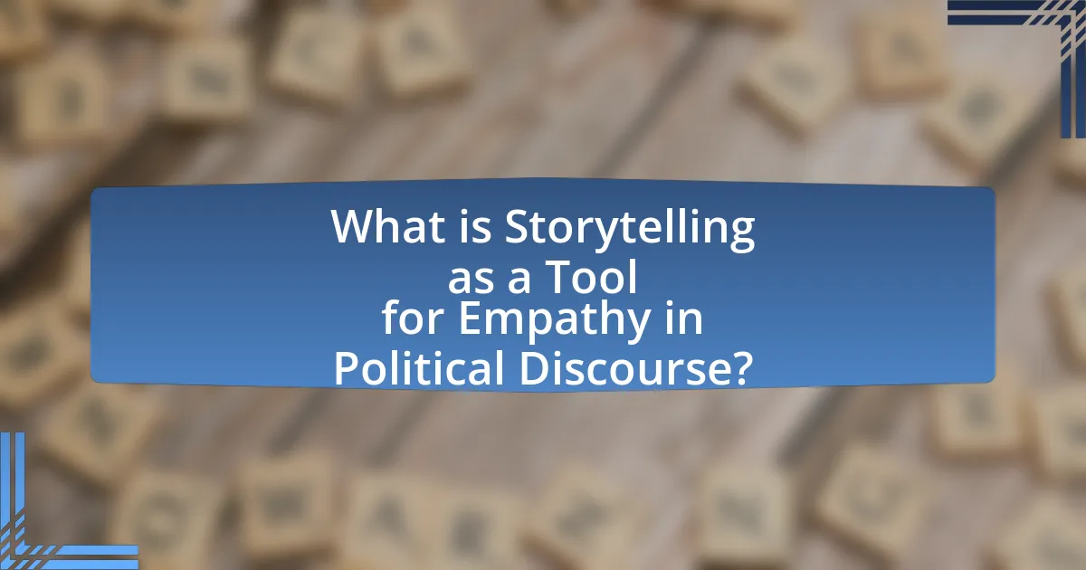 What is Storytelling as a Tool for Empathy in Political Discourse?