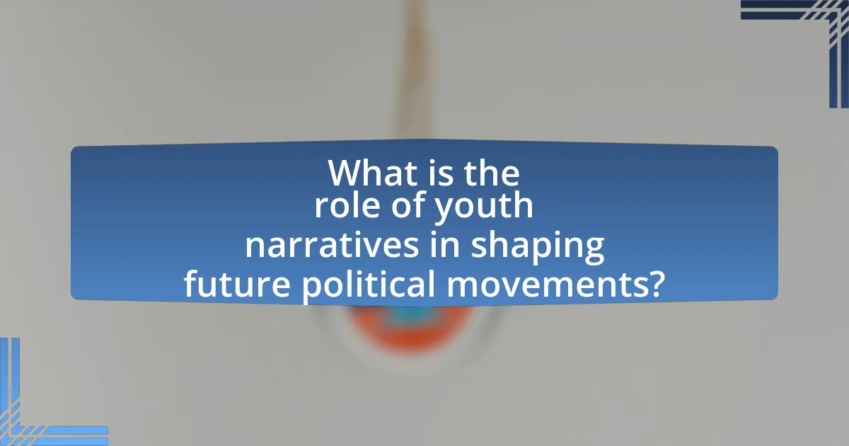 What is the role of youth narratives in shaping future political movements?